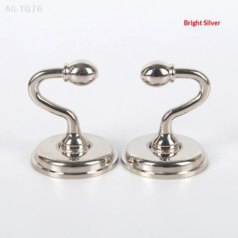 2PCS Metal Curtain Holdback Hooks – Zinc Alloy Wall Tie Backs