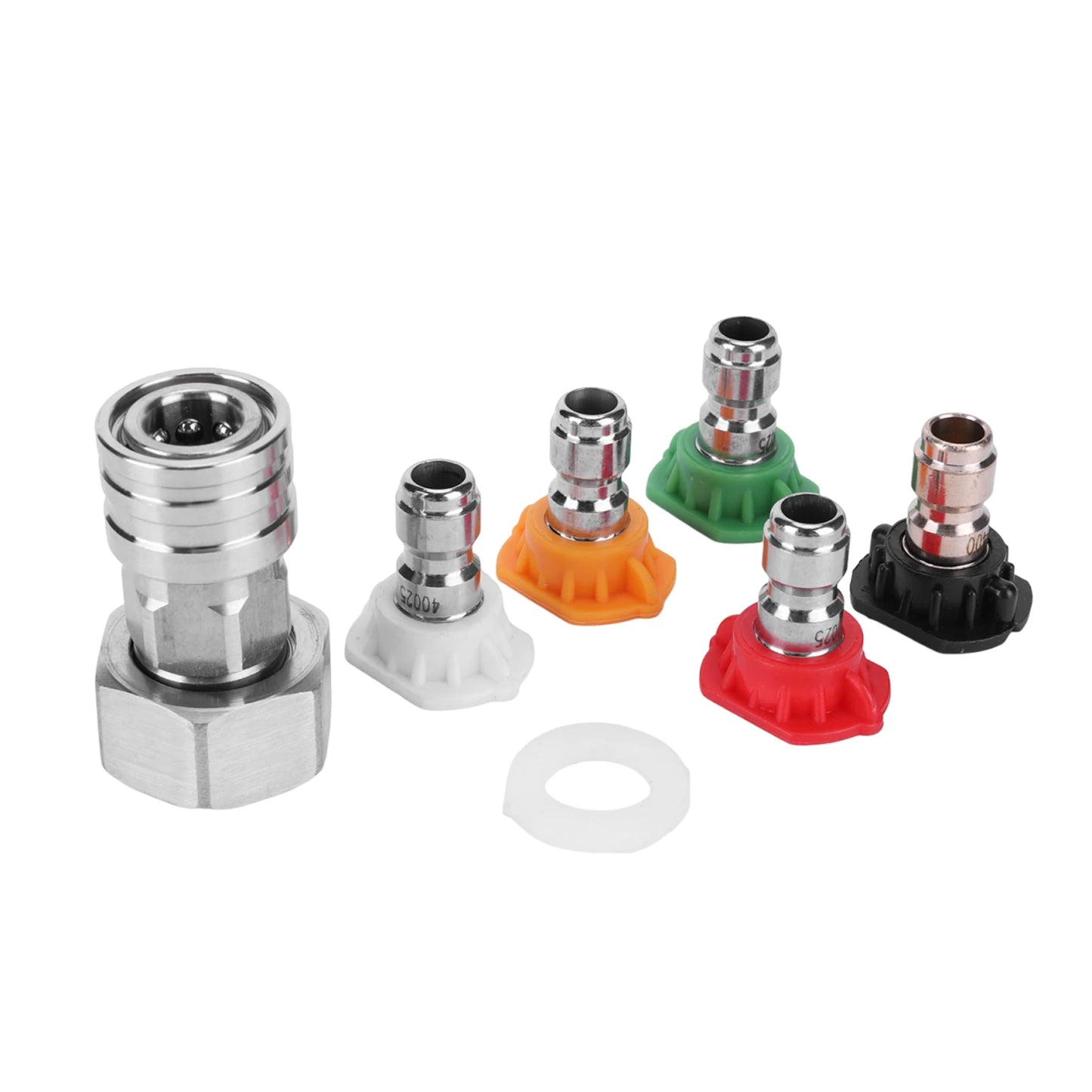 Convert Water Hose To Power Washer Connector Stainless Steel Attachment Car Washing Nozzle & Hose Attachment Peaceful Pleasures Health and Wellness SET B
