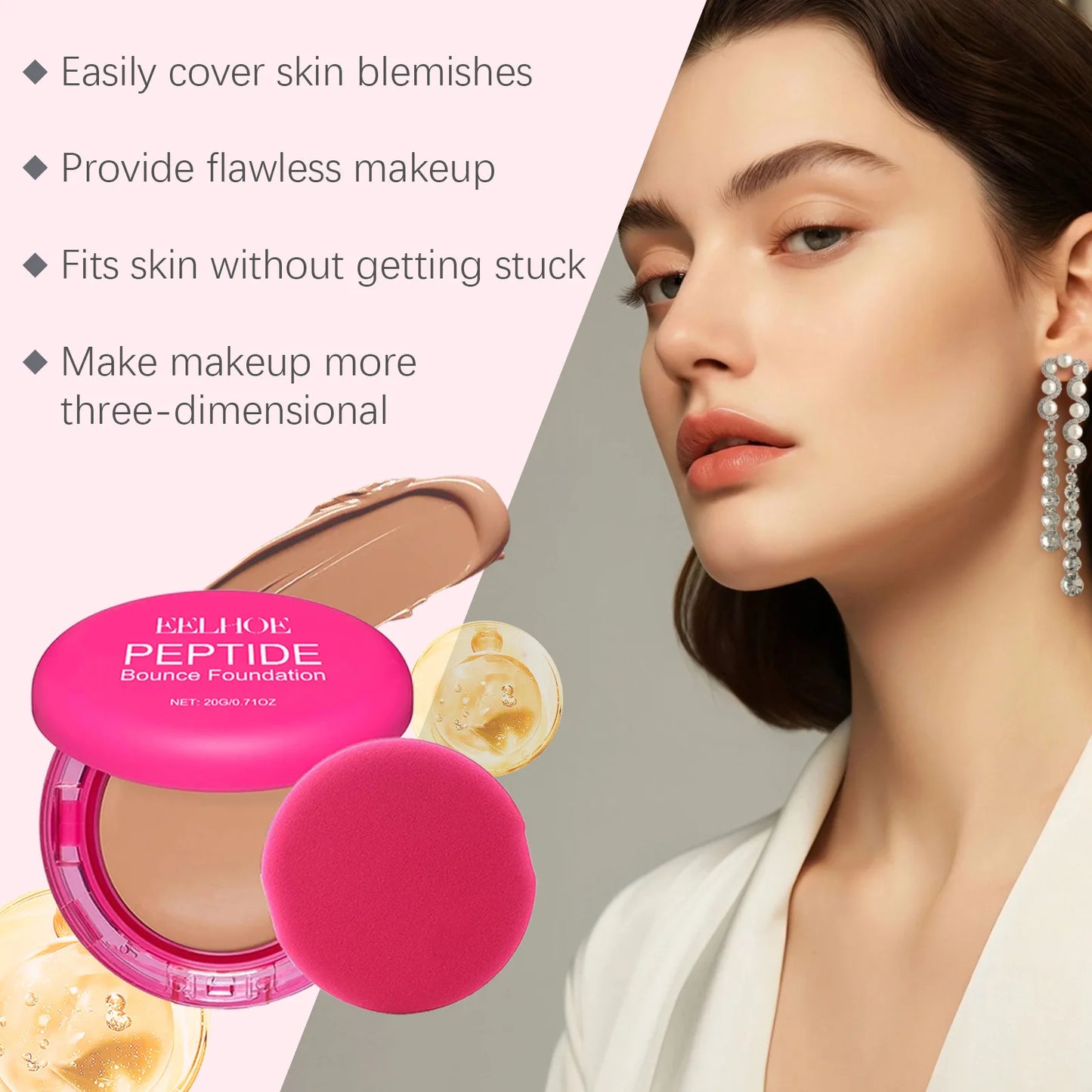 EELHOE Waterproof Foundation Balm for High Coverage Peaceful Pleasures Health and Wellness
