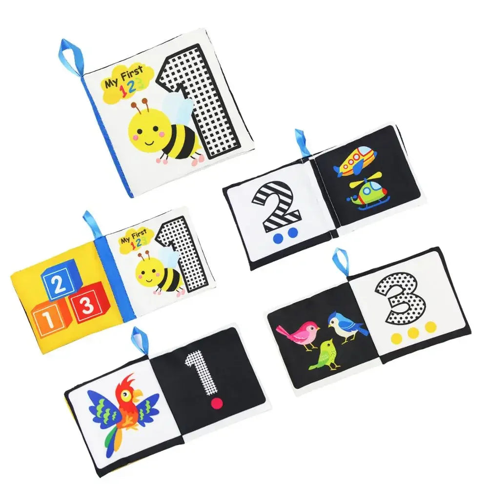 Baby Soft Cloth Books Rustle Sound Quiet Infant Early Learning