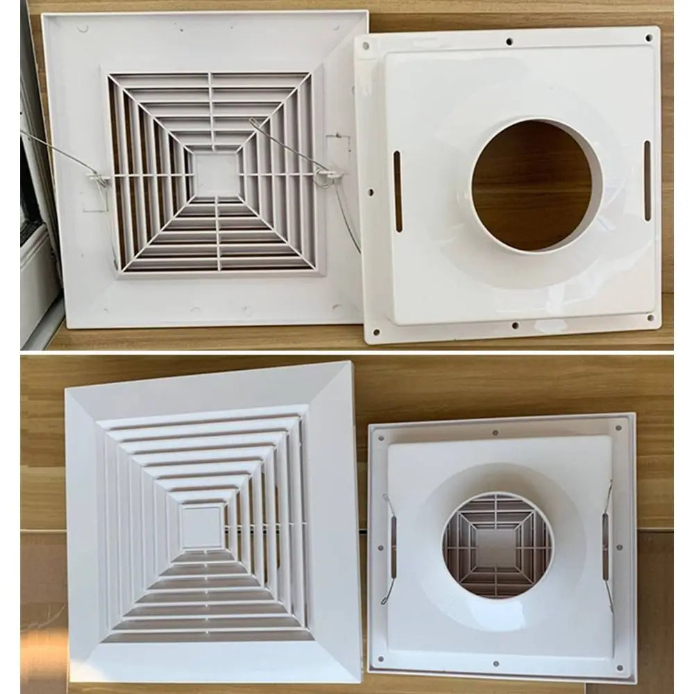 White Square Ceiling Vent Cover | Plastic Exhaust Grille Air Outlet