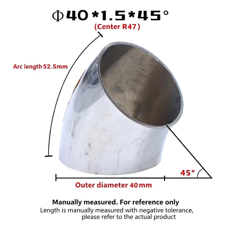 304 SS Sanitary 45° Butt Weld Elbow | Food Grade 16–80mm OD