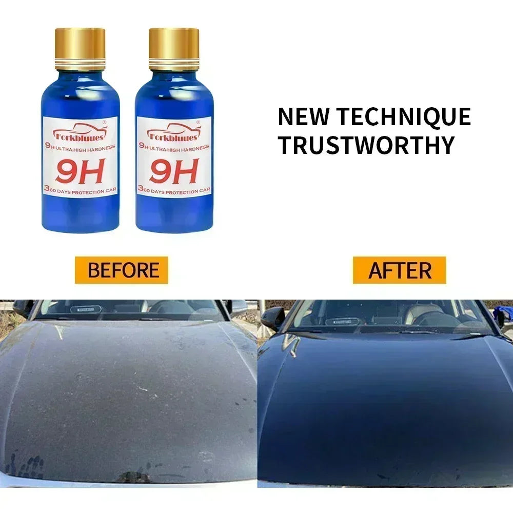 9H Car Oxidation Liquid Ceramic Coat Super Hydrophobic Glass Coating Set Polysiloxane and Nano Materials Care Multicolor Peaceful Pleasures Health and Wellness