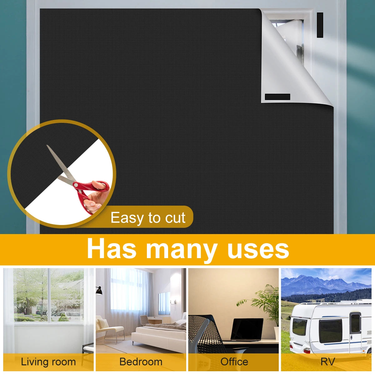 Portable Blackout Curtains – DIY Cuttable Waterproof Window Shades