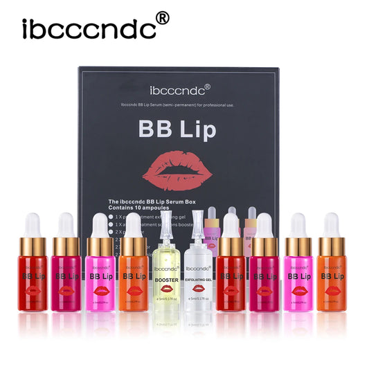BB Lips Ampoule Serum Starter Set Semi-Permanent BB Lip Gloss Tinted Pigment Lasting Moisturizing For Lip Care Korea Glow Peaceful Pleasures Health and Wellness bb lips set