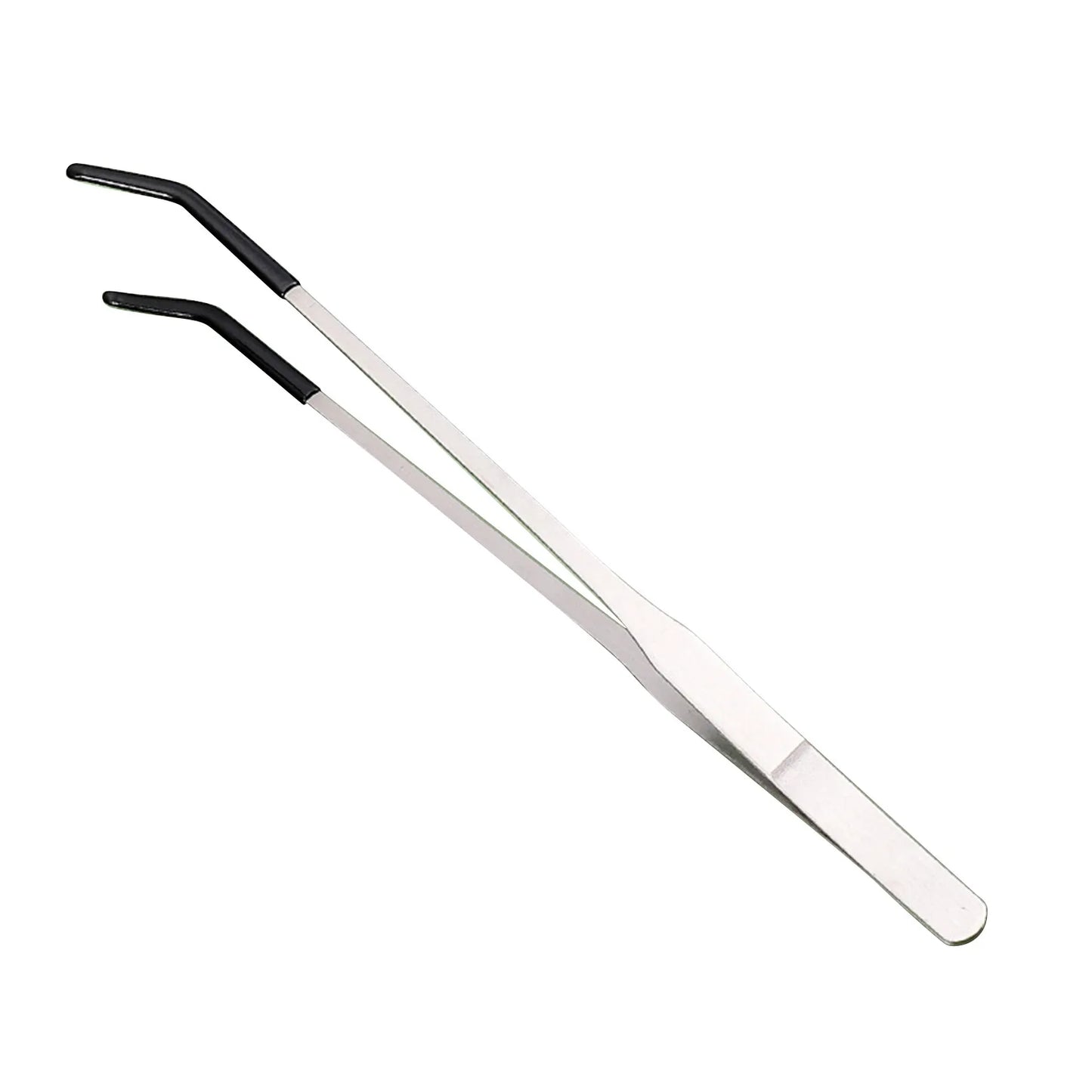 Stainless Steel Reptile Feeding Tongs – 10.6" Straight & Curved