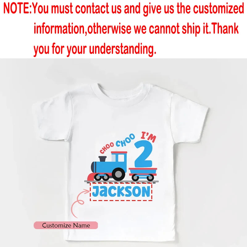 Personalized Choo Choo I'm 2 Toddler Train Birthday Shirt Toddler Birthday Shirt Peaceful Pleasures Health and Wellness custom name XS