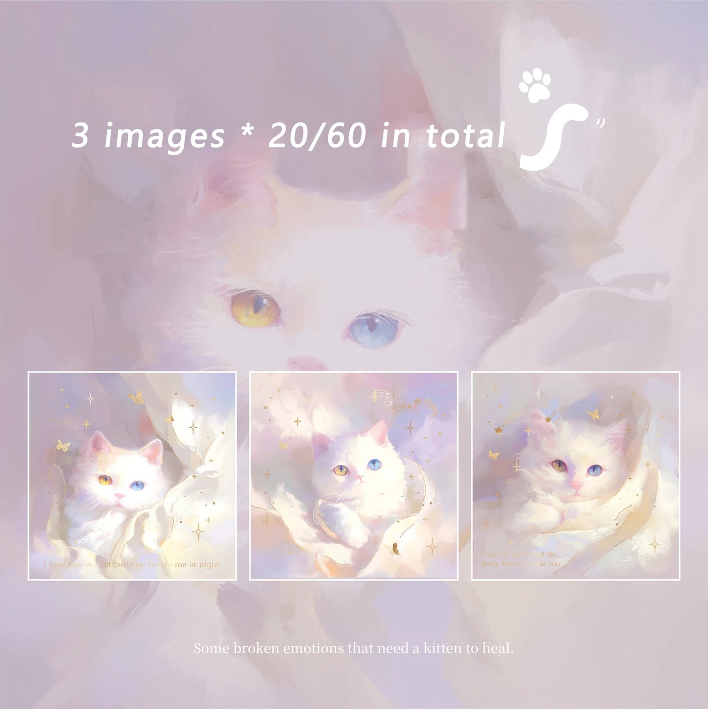 60 Sheet 3 15-inch Korean Cat Themed Student Memo Pad