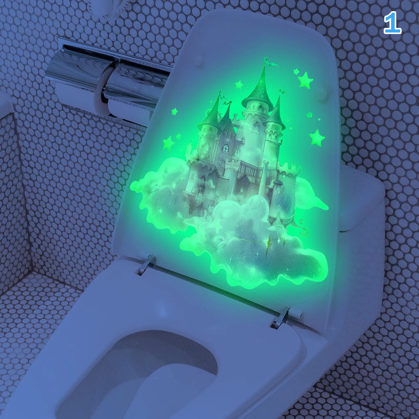 Glow-in-the-Dark Animal Toilet Sticker | Fun Bathroom Decor