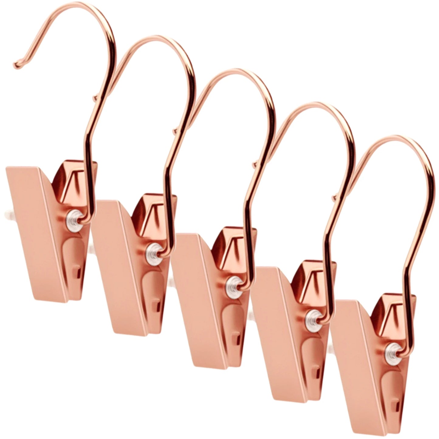 Hanging Clothes Pins Hooks Sturdy Clip and Drip Laundry Clothespins for Home Kitchen Outdoor Trip Peaceful Pleasures Health and Wellness Rose gold