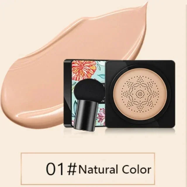 Mushroom Head Air Cushion, CC Cream Natural Moisturizing Foundation Concealer Whitening Oil-control Makeup Cosmetics BB Cream Peaceful Pleasures Health and Wellness 01Natural Color