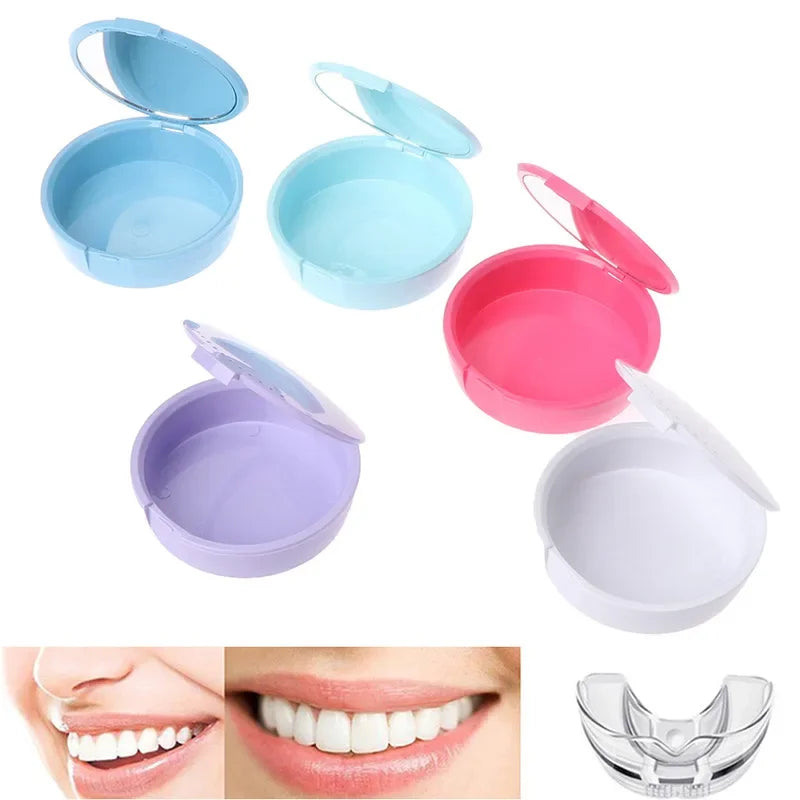 Travel Dental Retainer Case with Mirror – Magnetic Storage Box Dental Retainer Case Peaceful Pleasures Health and Wellness