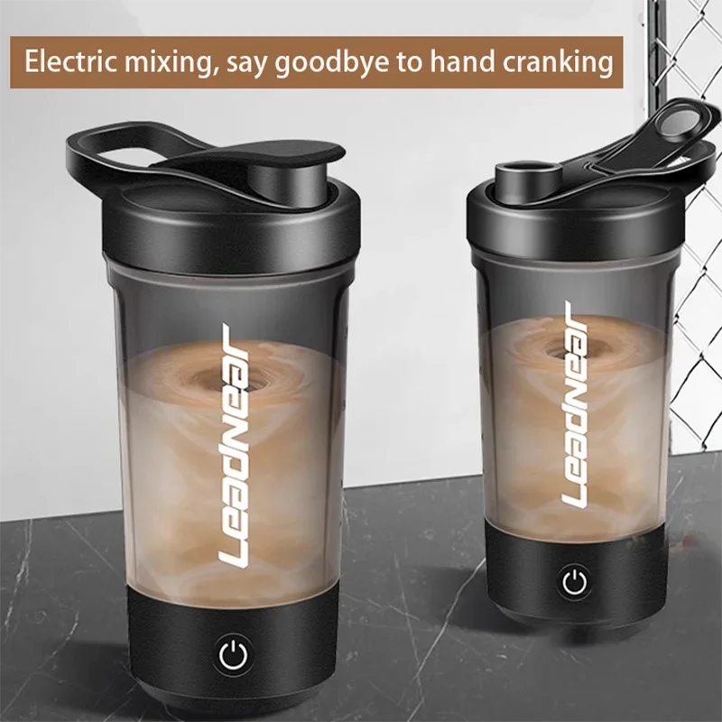 Electric Self Stirring Mug, Protein Powder Milkshake Shaker Bottle ,USB Charging Shaker Cup with Scale 15 Oz Water Cup, BPA Free Peaceful Pleasures Health and Wellness
