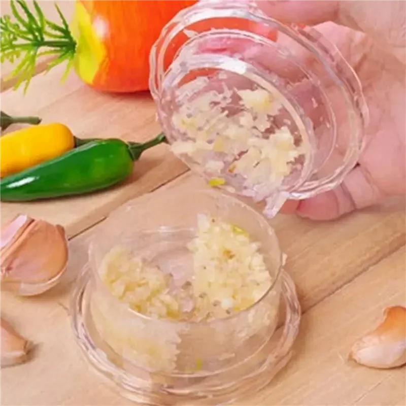 A36T-10X Kitchen Multifunctional Garlic Crusher Manual Garlic Press Roll Crusher Chopper Kitchen Gadgets Accessories White Peaceful Pleasures Health and Wellness