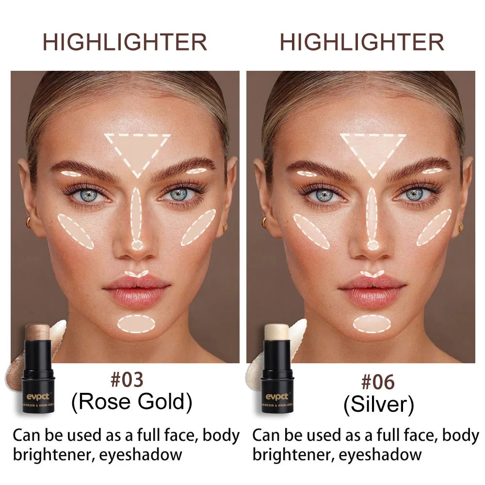 4-in-1 Highlight & Contour Stick | Bronzer Blush Concealer
