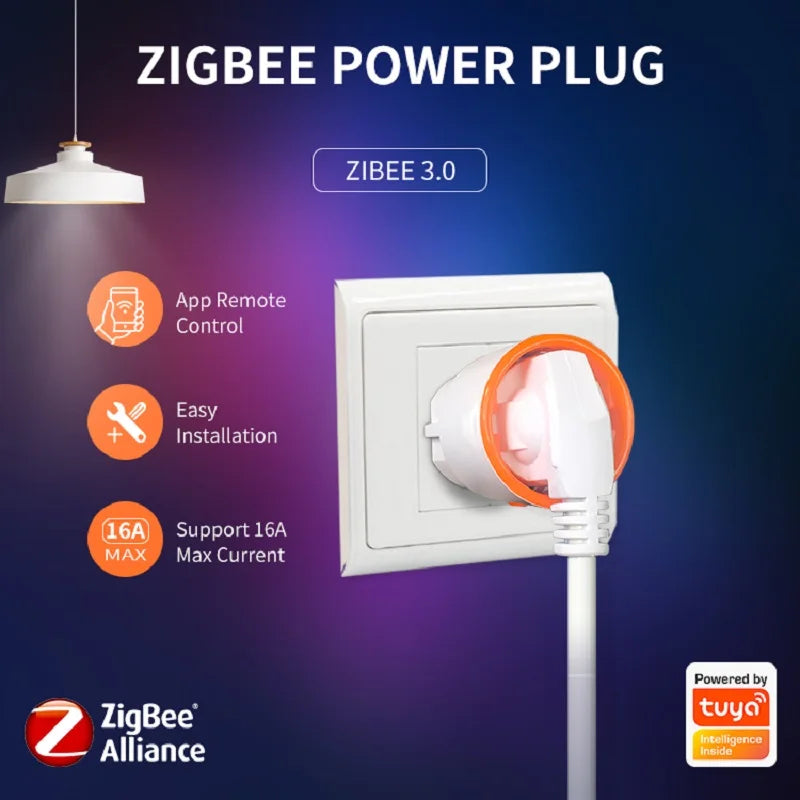 Tuya 16A EU Smart Power Plug Zigbee 3.0 Outlet Child Lock Smart Socket Remote Control Work With Alexa Google Home Peaceful Pleasures Health and Wellness