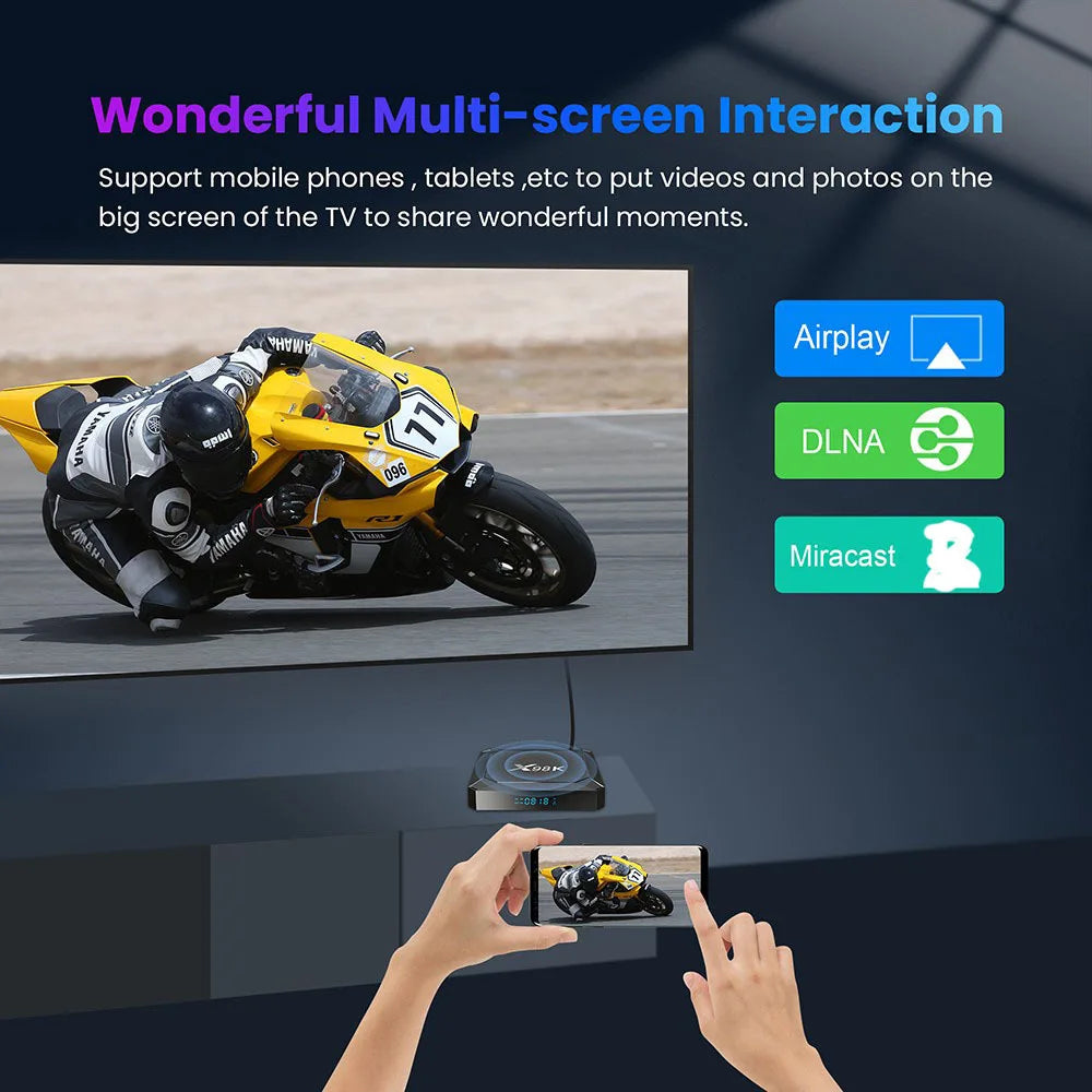 X98K RK3528 Android13 TV Box 2/4GB RAM 16-128GB ROM Dual Band WiFi6 BT5.0 HDMI2.0 4K AVS2 Smart Media Box Peaceful Pleasures Health and Wellness
