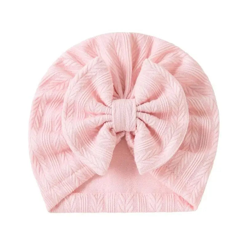 Bowknot Baby Bonnet Hat | Soft Cotton, Fits 0–24 Months Baby Bonnet Hat Peaceful Pleasures Health and Wellness Pink China Mainland