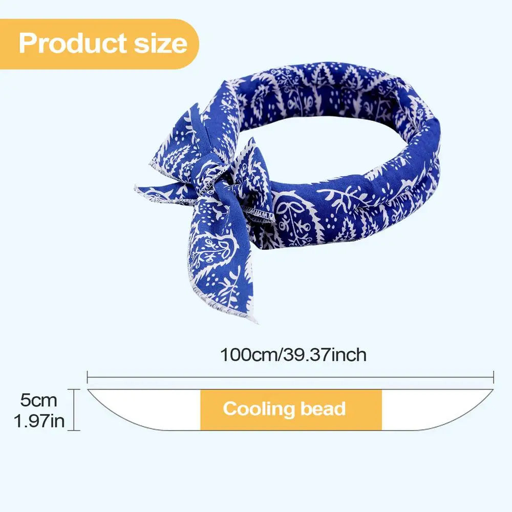 Pet Cooling Bandana Scarf – Ice Collar for Dogs & Cats