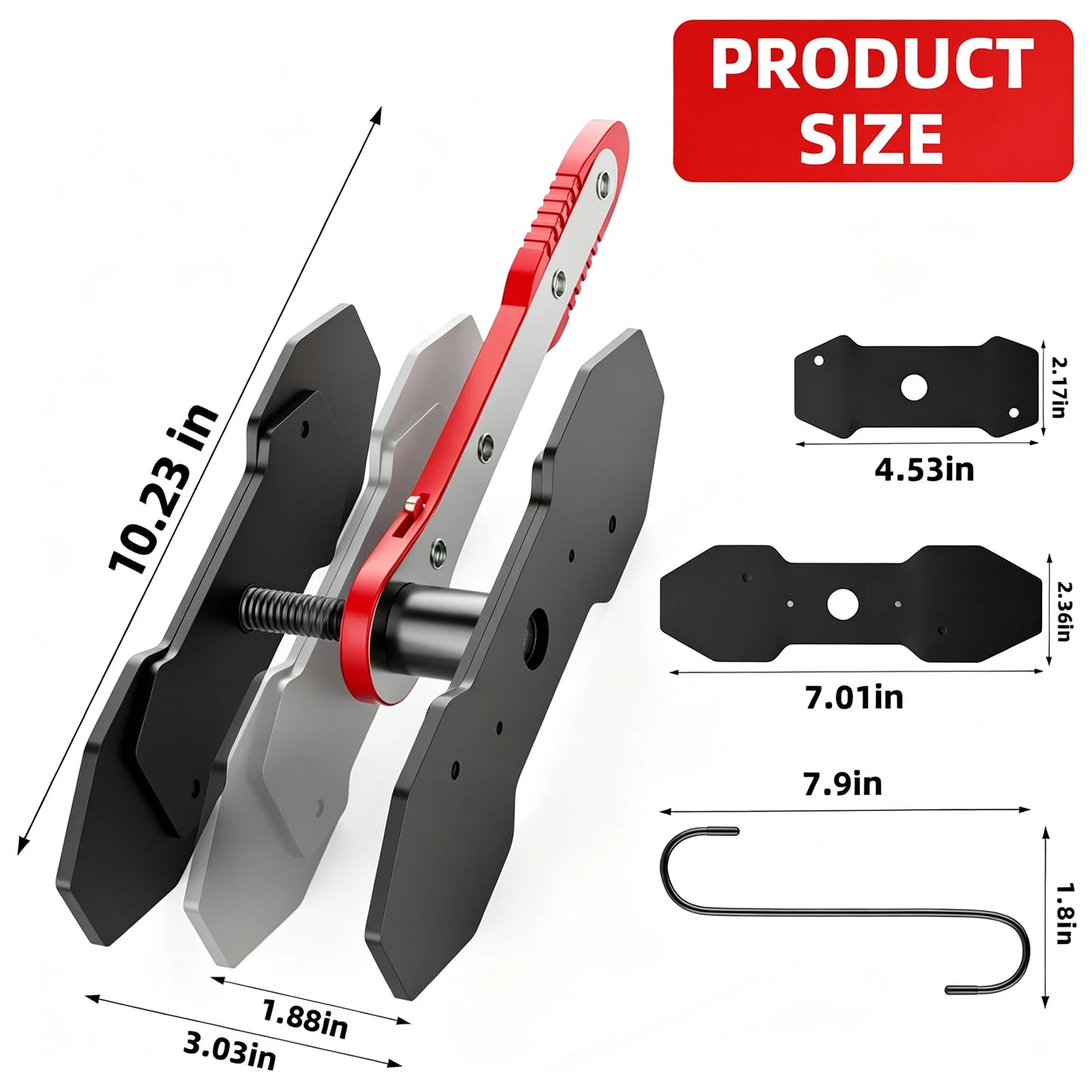 Brake Caliper Pressing Tool Brake Piston Spreader 360° Ratchet Swing Wrench for Disc Brake System Caliper Brake Pad Replacement Peaceful Pleasures Health and Wellness