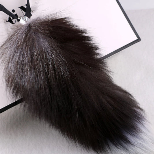 Fox Tail Pendant Car Keychain Unique Bag Ornaments Creative Accessories for Birthday Anniversary Gifts Peaceful Pleasures Health and Wellness