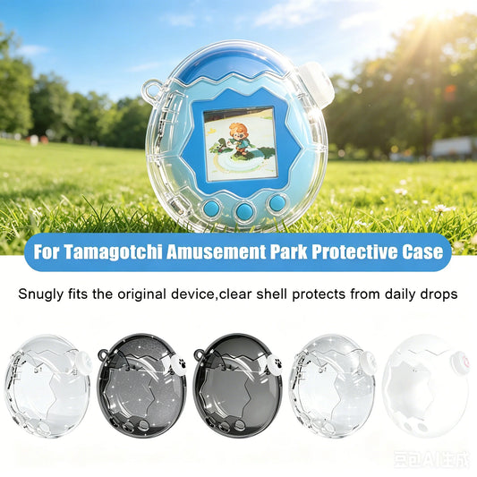 Clear Hard Shell Case for Tamagotchi Paradise + Button Caps Virtual Pet Case Peaceful Pleasures Health and Wellness