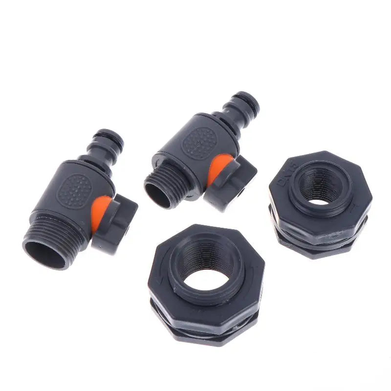 Versatile Water Tank Adapter With Valve PVC/IBC Water Bucket Adapter Quick Installation Rainwater Collection Connector Kit Peaceful Pleasures Health and Wellness