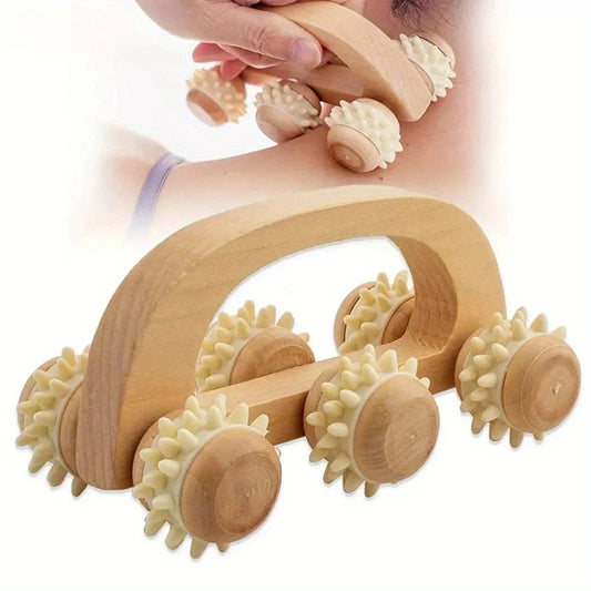 Wooden Massage Roller Tool, Manual Wooden Massager, Back Massage Roller for Neck, Leg, Back, Deep Tissue Muscle Massage Peaceful Pleasures Health and Wellness Default Title