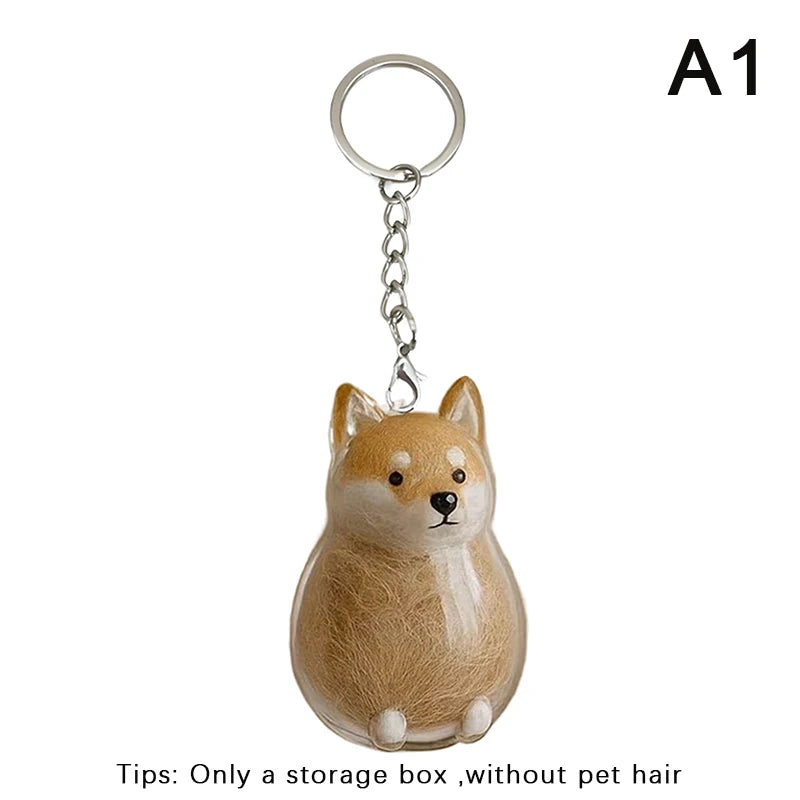 Clear Dog Fur Keepsake Keychain – DIY Pet Memorial Gift