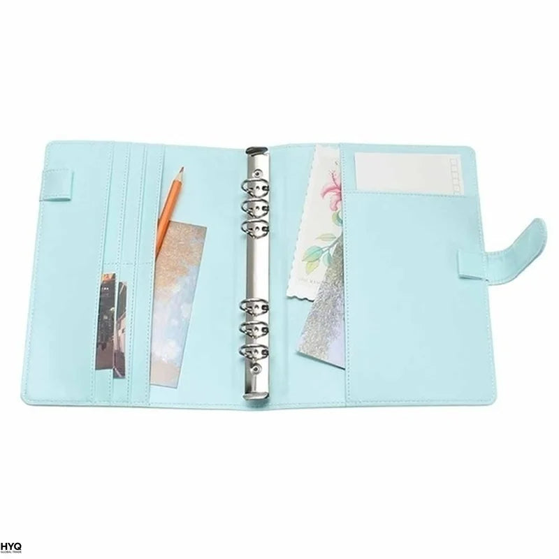 Vintage Refillable Notebook File Folder Notepad Cover Leather Ring