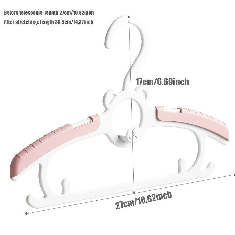 Hangers for Closet, Non-Slip Clothes Hangers, Pink Grey Adjustable Toddler Hanger for Girl Boy Hangers, Space Saving Peaceful Pleasures Health and Wellness