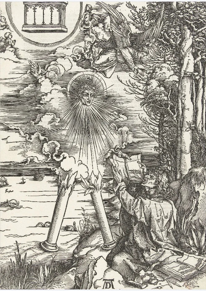 Albrecht Dürer Revelation Canvas Wall Art | B&W Christian Print