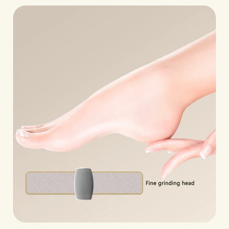 Rechargeable Electric Foot File Grinder – 2 Grinding Heads