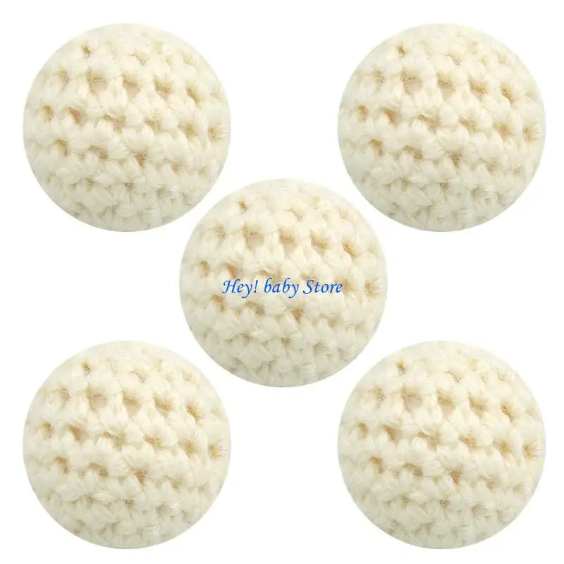 16mm Crochet Beads for Pacifier Clips, Keychains & Jewelry