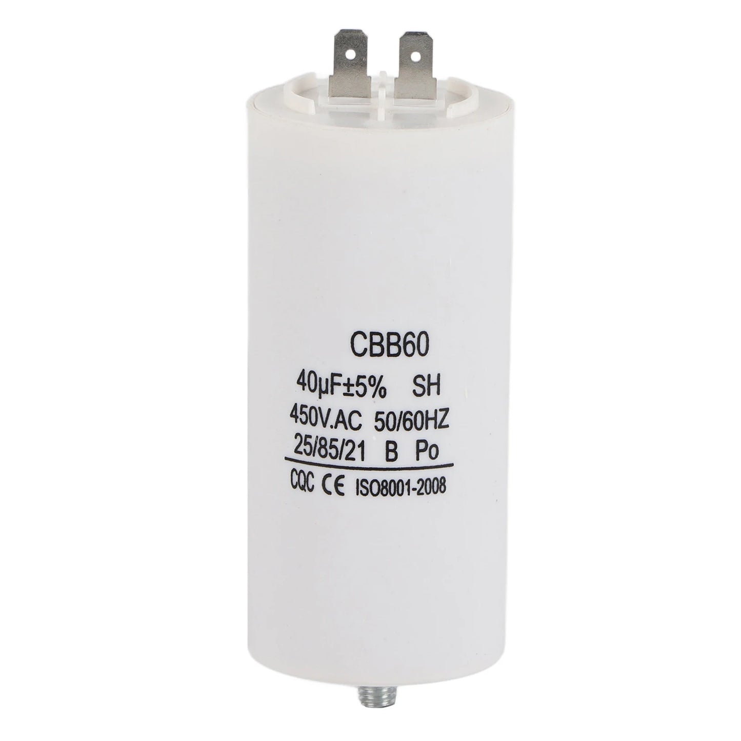 Pump Capacitor Capacitor CBB60 450V 40uf Capacitor For Washing Machine 50/60Hz Peaceful Pleasures Health and Wellness WHITE