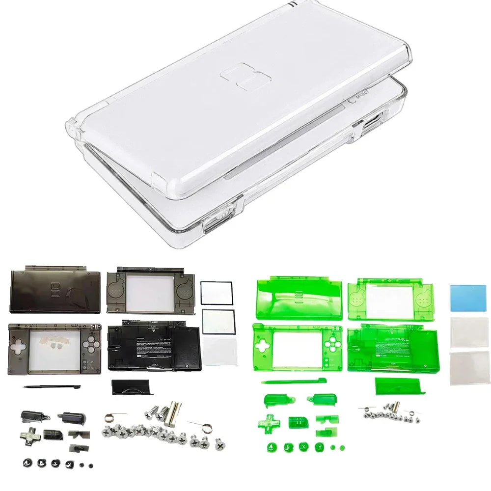Case DIY Kit for Nintendo DS Lite Transparent Replacement Full Housing Shell, DIY Repair Shell Replacement Kit for NDSL, 1Set Peaceful Pleasures Health and Wellness