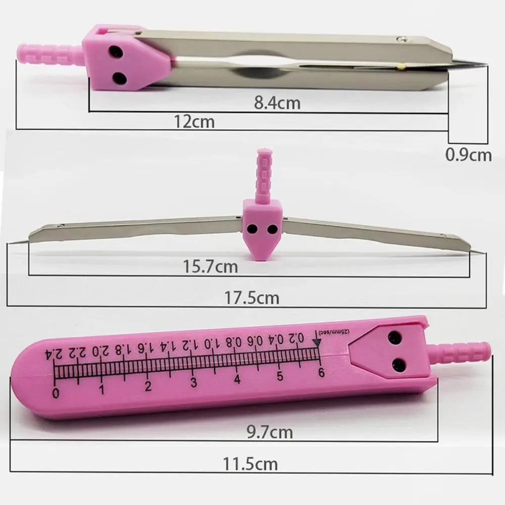 Precise Measuring ECG Sub Gauge Compact Designs Convenience ECG Calipers Metal Professional Measuring Tool Graduated Compass Peaceful Pleasures Health and Wellness