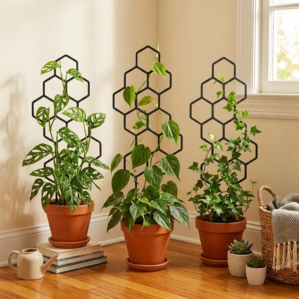 Honeycomb Plant Trellis | Indoor & Outdoor Climbing Support Stake Plant Trellis Stake Peaceful Pleasures Health and Wellness