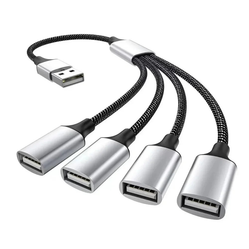 USB-C OTG Hub 4-Port Type-C to USB-A Splitter for Laptop & Mac