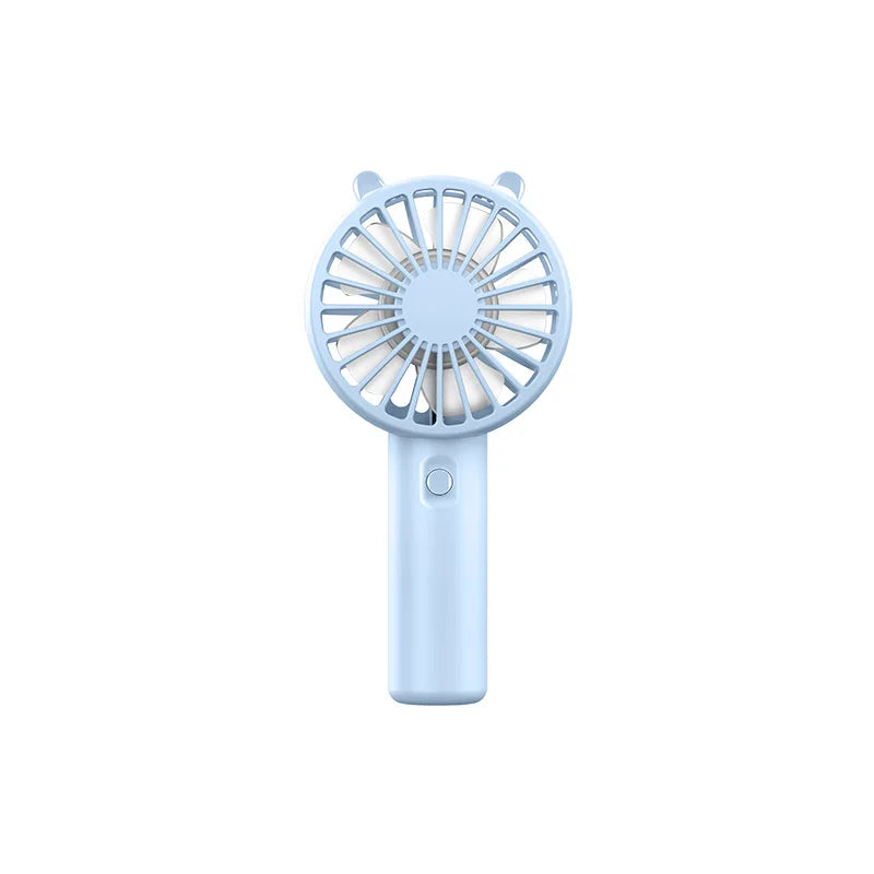 Portable Handheld Fan Small Cooling Fan USB Rechargeable Eyelash Eyelash Mute Cooler Handheld Fan Mini USB Rechargeable Desk Peaceful Pleasures Health and Wellness blue