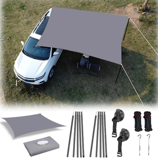 Rtractable Vehicle Awnings Waterproof UV-Resistant Sun Canopy 2x3M 2x4M Campervan Shelter for Car SUV Vans Outdoor Camping Tents Peaceful Pleasures Health and Wellness