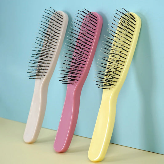 Multicolor Plastic Hair Brush Set – Detangling All Hair Types Hair Brush Set Oasis Select