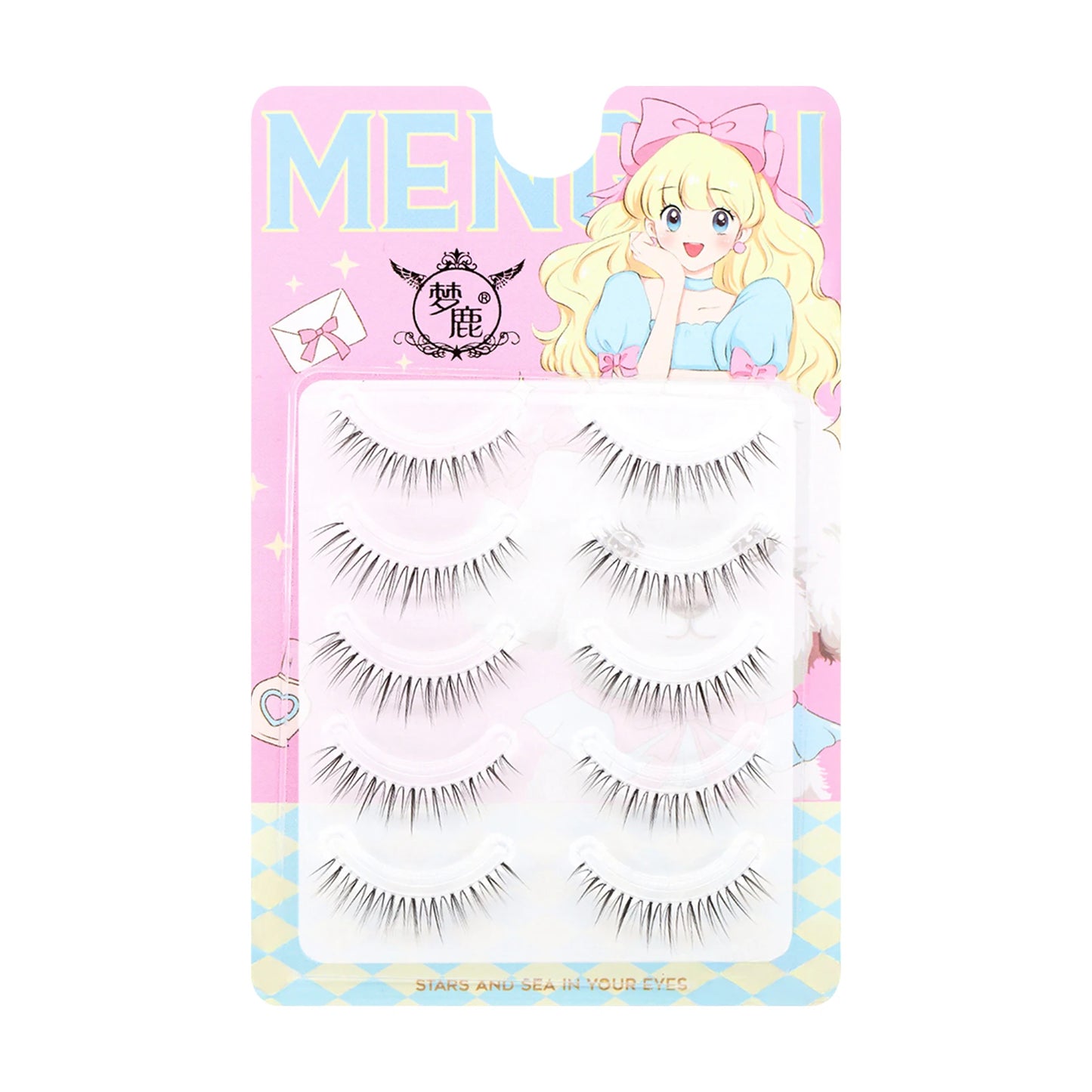 5 Pairs Wispy False Eyelashes | Korean Doll Eye Natural Lashes