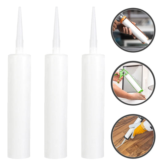 3pcs Caulk Caps Caulking Sealant Tube Empty Caulking Tube Refillable Sealant Caulking Tube Bottle Homesqueeze Caulking Pipes Peaceful Pleasures Health and Wellness