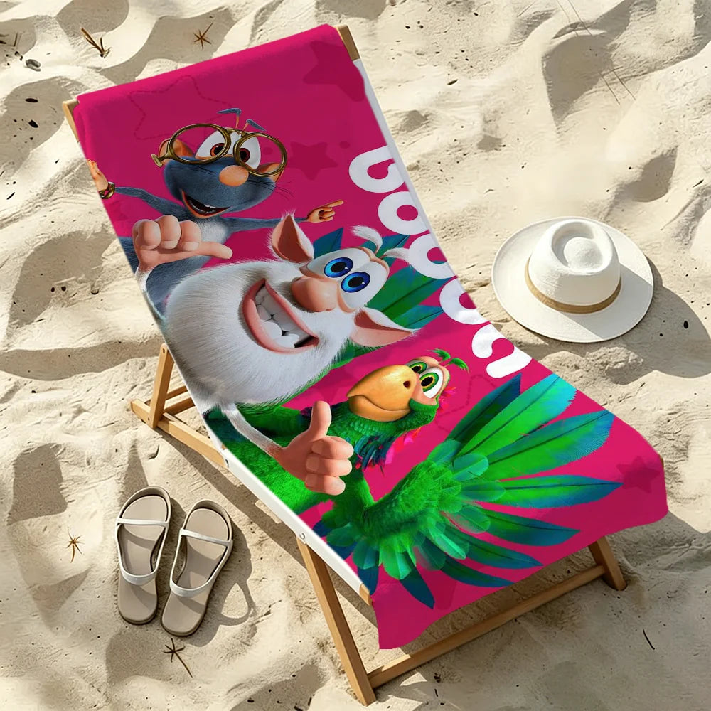 Cute Cartoon Quick-Dry Beach Towel | Gym, Travel & Pool Quick-Dry Beach Towel Peaceful Pleasures Health and Wellness