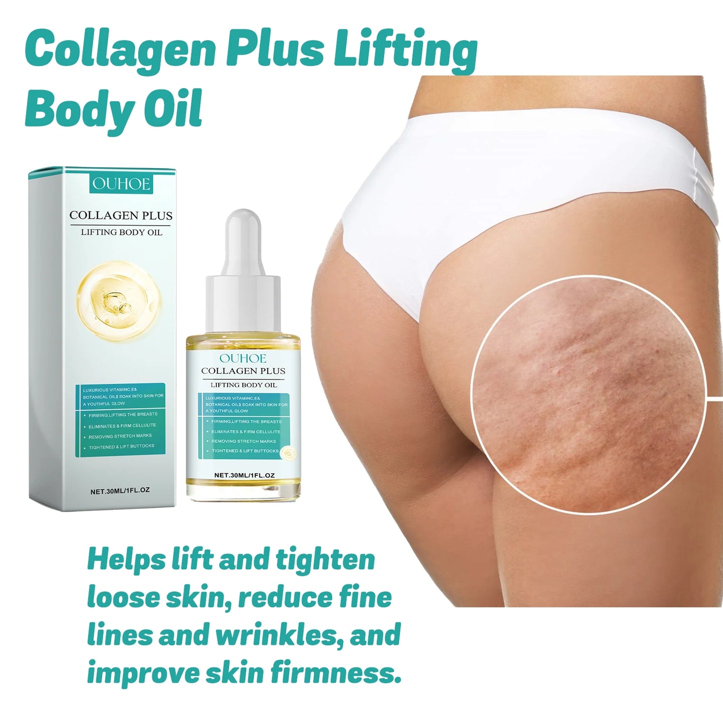 Collagen Body Oil – Firming, Lifting & Skin Tightening 30ml