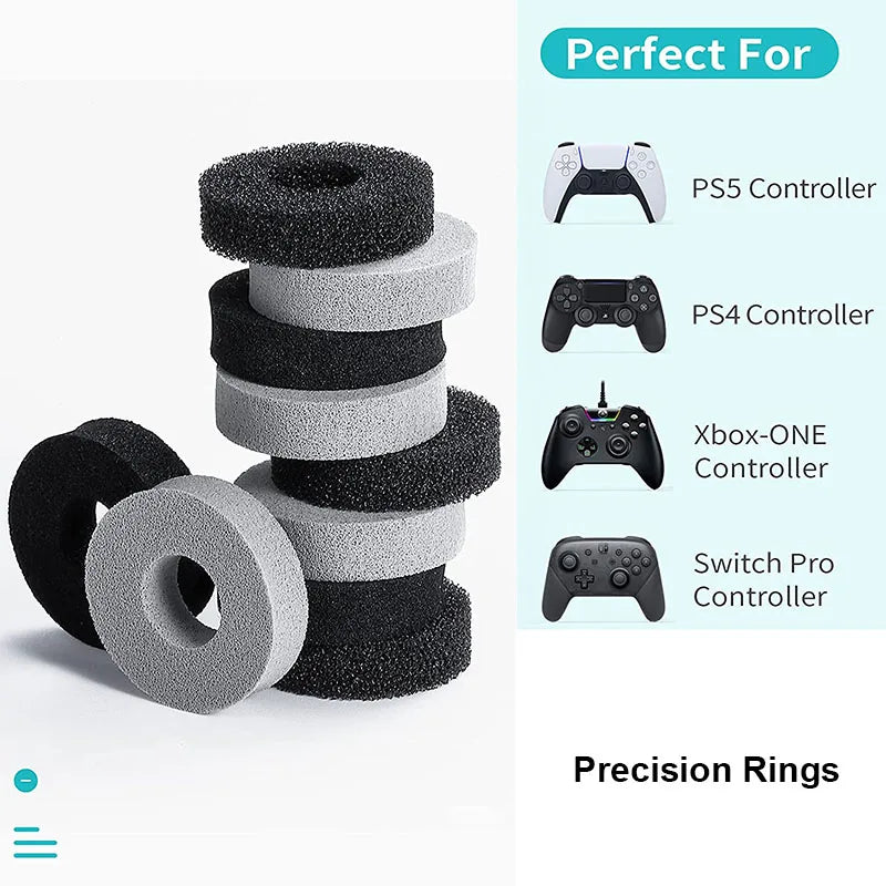 For PS5 Precision Rings Thumbstick Adjustment Analog Stick Aim Assist Motion for Switch Pro PS4 for XBox One Controller Peaceful Pleasures Health and Wellness Default Title