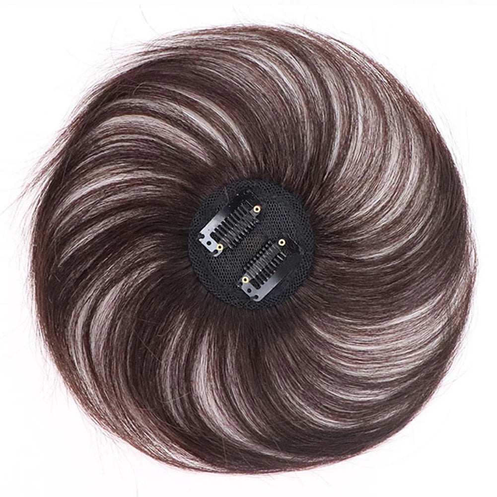 Head Covering Wig Natural Invisible One-Piece Short Straight Hair Replacement Patch Lightweight Seamless Synthetic Wig Peaceful Pleasures Health and Wellness