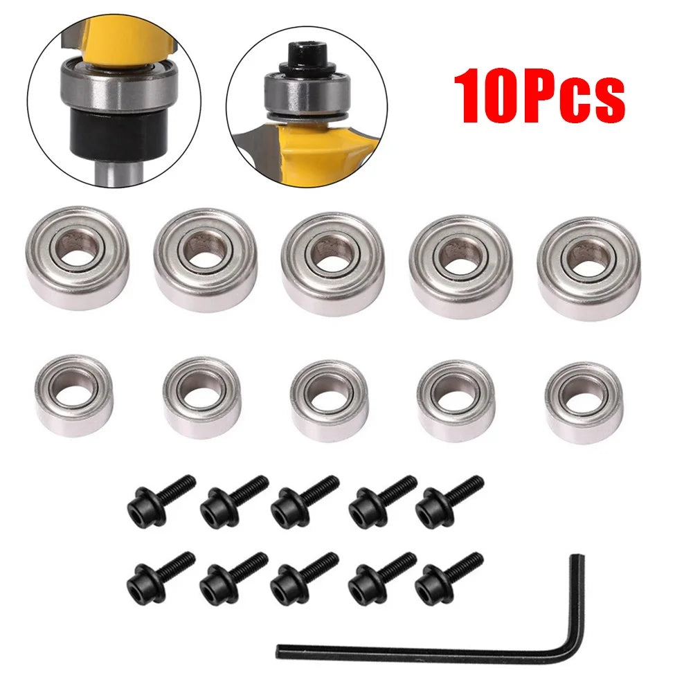 Router Bit Mounted Ball Bearings Guide Bearing Repair Heavy Duty