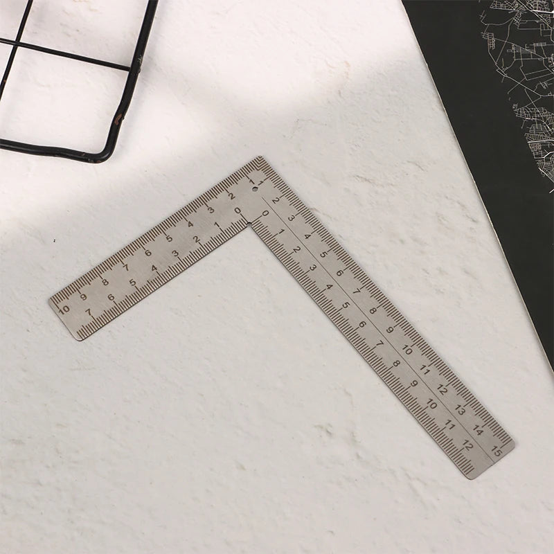 Mini T/L Square Ruler – Stainless Steel 90° Measuring Layout Tool